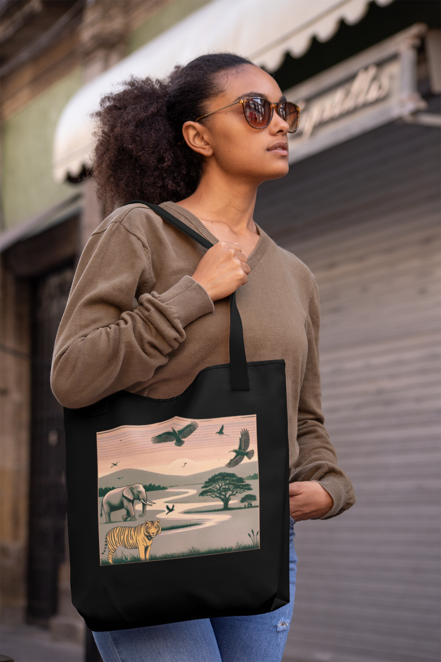 Kaziranga Scene Tote Bag
