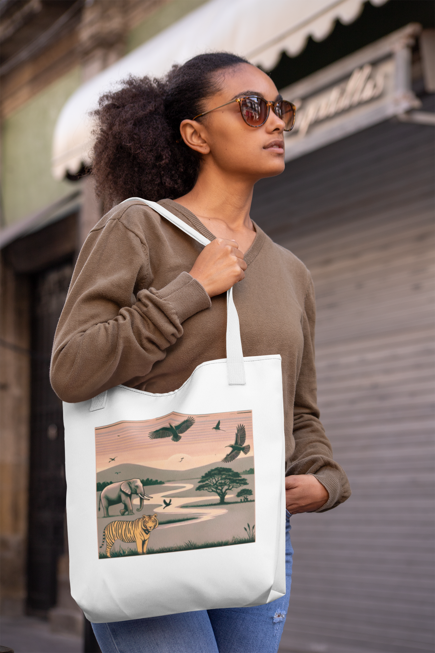 Kaziranga Scene Tote Bag