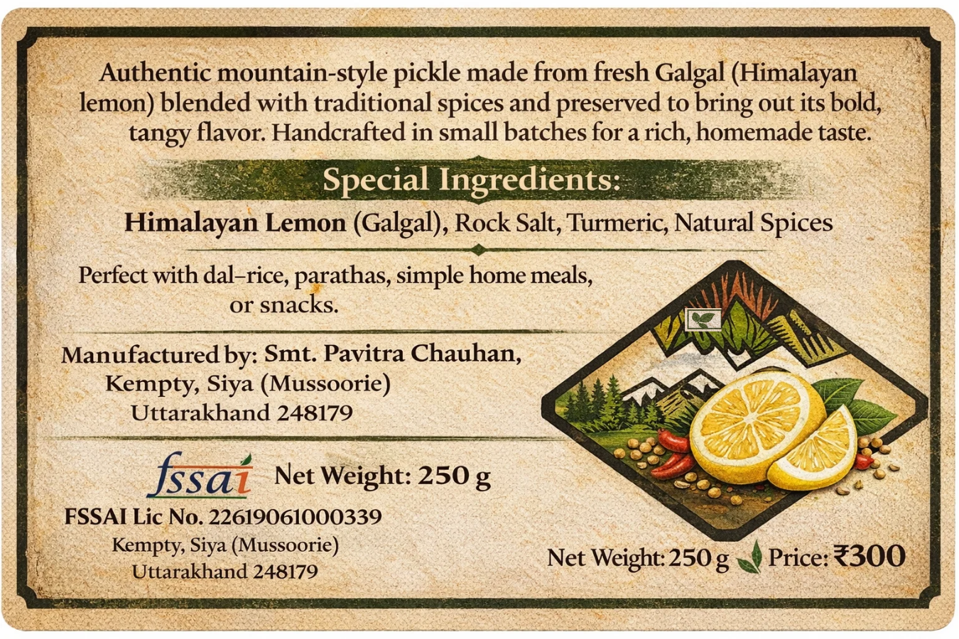 Galgal Pickle (Himalayan Lemon Pickle)