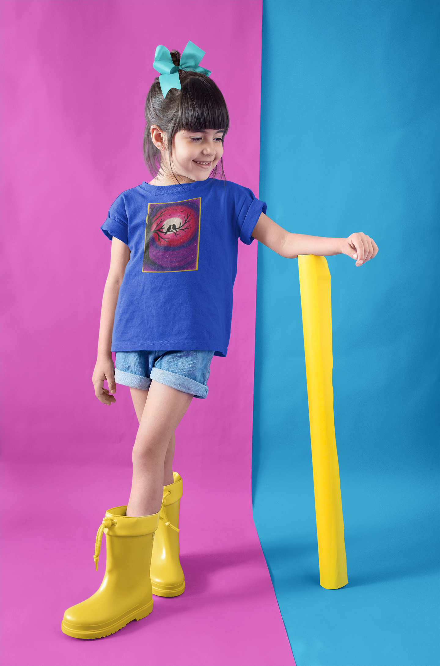 Birds in Moonlight T-Shirt for Girls