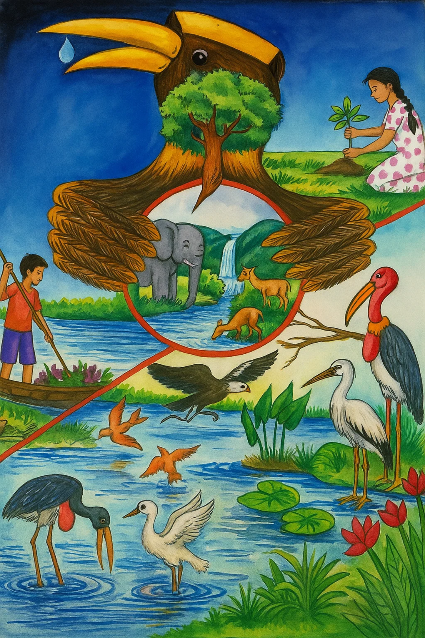 Wetland scenes T-Shirt for Girls