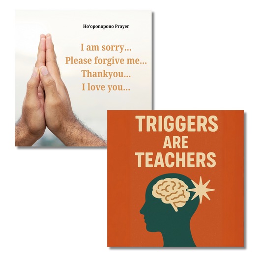 Fridge Magnet Set – Ho'oponopono Prayer & Triggers Are Teachers (Set of 2)